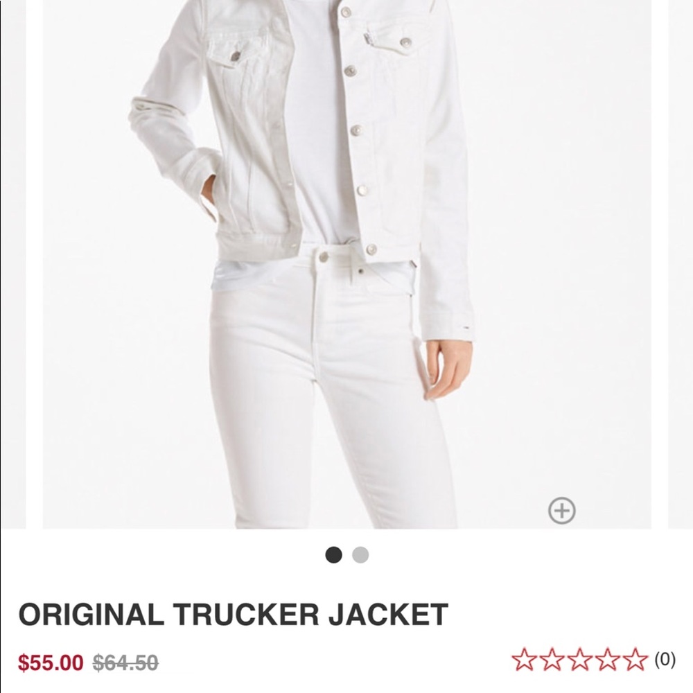 LEVI’s white denim trucker jacket